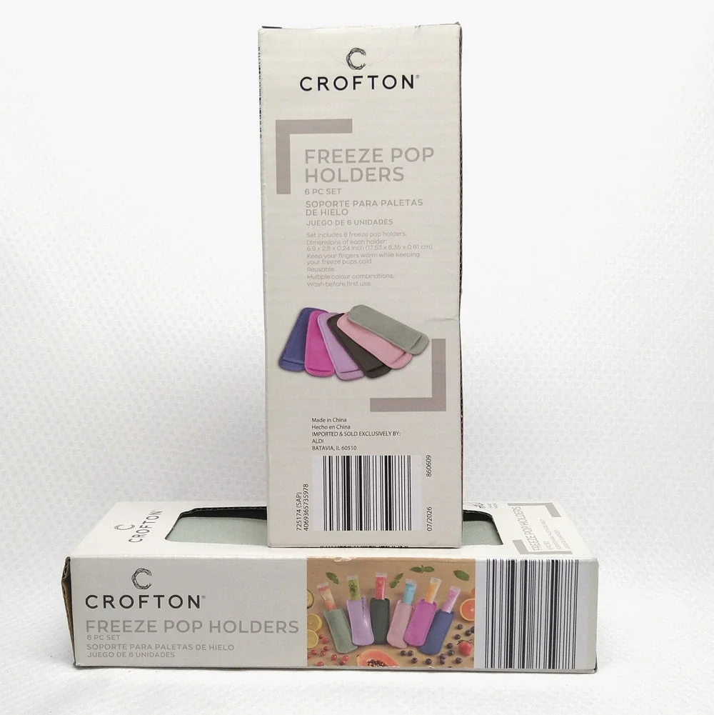 Crofton Freeze Pop Holders Neoprene Sleeves Ice Pop Lot of 2 Boxes Summer